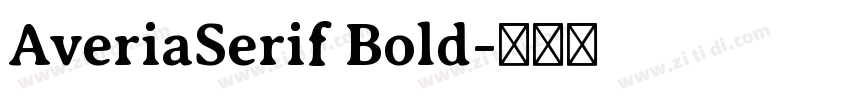 AveriaSerif Bold字体转换